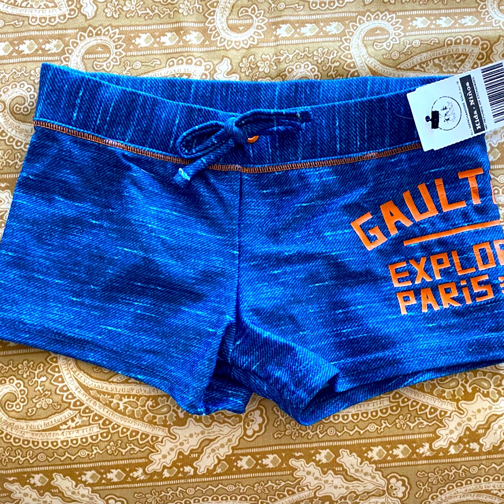 Gaultier Explorer Paris Blue Swim Trunks Size 3a